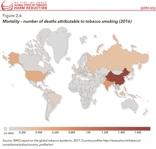 Mortality - Number of Deaths Attributable to Tobacco Smoking (2016)
