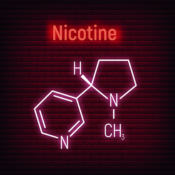 Chemical formula of nicotine