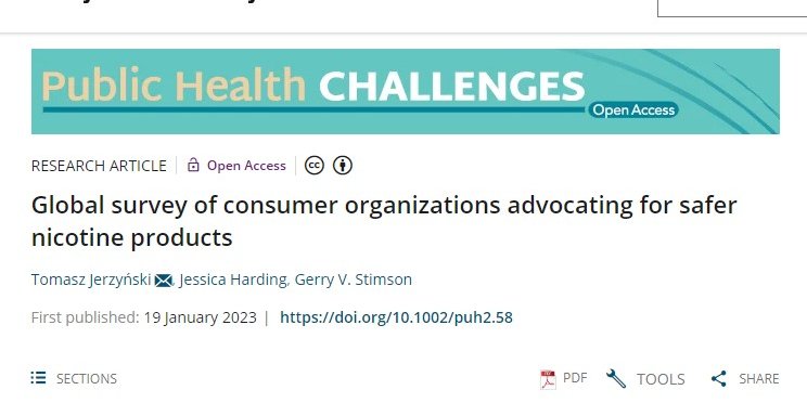 New survey reveals scale of consumer advocacy for safer nicotine products - and need for recognised role in global policymaking